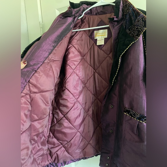Vintage Purple & Black Coat - Picture 6 of 8